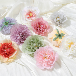 Tête de fleur de pivoine artificielle en soie 5 cm, accessoires de photographie de mariage en extérieur, décorations pour la maison - Product Image 2