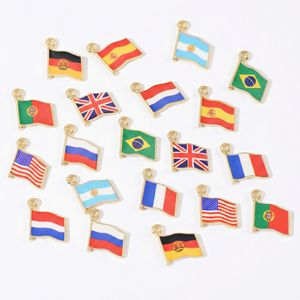 Recuerdos <span class=keywords><strong>de</strong></span> Equipos <span class=keywords><strong>de</strong></span> Fútbol, Colgante <span class=keywords><strong>de</strong></span> Bandera Multicolor Personalizado, Cadena Chapada en Oro, Diseño Unisex, Pulsera Personalizada Desmontable - Product Image 2