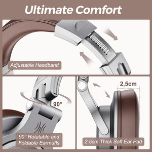 Écouteurs sans fil de qualité sonore casque mains libres Oneodio A70 casque professionnel pour DJ avec <span class=keywords><strong>et</strong></span> sans fil - Product Image 4