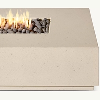Vente à chaud en usine de chauffe-terrasse extérieur et de table pour feu de joie de jardin OEM ODM mobilier d'extérieur de foyer moderne en béton de taille personnalisée
