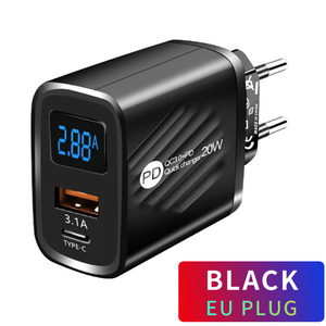 Cargador digital USB + 2. 2 A, cargador 5V2.4A, estándar europeo, estándar de EE. UU., estándar británico, cabezal de carga para teléfono móvil, PD + EE. UU. B - Product Image 3