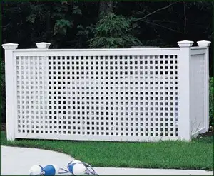 Latest Decorative Cheap White Color House Garden Plastic Vinyl PVC Lattice Fence Material For Fences