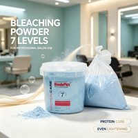 Poudre décolorante anti-jaunissement extra forte sans dommages pour usage professionnel en salon, décoloration intense jusqu'à 9+ niveaux