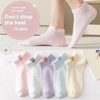 Printemps à la mode pour femmes en gros Tube court polyvalent mince Ins Mickey Preppy Style maille été bateau chaussettes
