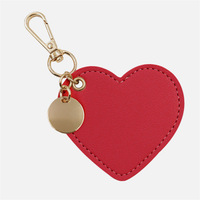 Porte-clés en forme de cœur fait main, pendentif en forme de cœur, chaîne de suspension pour clés de voiture, cadeau, mini breloque de sac en cuir personnalisée