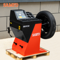 Équilibreuse de roues automatique certifiée CE SAMFD pour atelier automobile avec diamètre de jante de 12'' à 24'' et diamètre de roue maximal de 980 mm