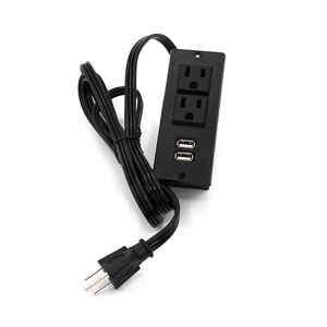 BY213-Q021 TwoTamper Chống TR Outlets Ổ Cắm Dải Với 2 Cổng Sạc <span class=keywords><strong>USB</strong></span> Cho Đồ Nội Thất - Product Image 2
