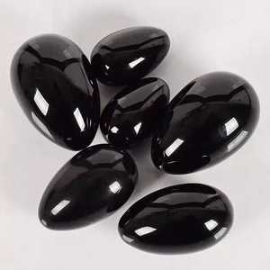 Huevo de Obsidiana Negra Natural, Piedra Semipreciosa, Adorno Decorativo Pulido, Pieza de Exhibición - Product Image 5