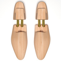 Embauchoir en bois personnalisé réglable à ressort anti-plis, avec support de logo, pour chaussures à bout fendu, absorption d'humidité et rangement