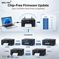 Servicio de Impresión sin Chip WEL-TRY CW-C6500, Solución sin Chip para Impresoras Epson ColorWork Cw-c4000/c6000/c6520
