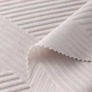 Design géométrique Jacquard <span class=keywords><strong>Jersey</strong></span> Tissu 350gsm Heavy Weight Poly <span class=keywords><strong>Viscose</strong></span> Stretch <span class=keywords><strong>100</strong></span>% Polyester Girls Overcoat Warp for Cars - Product Image 1