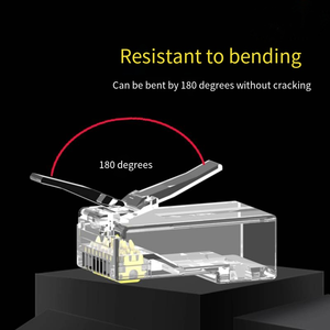 데닉시 RJ45 8P8C 일체형 비차폐 네트워크 크리스탈 헤드, 8p8c 금도금 비차폐 네트워크 광대역 커넥터 헤드 - Product Image 6