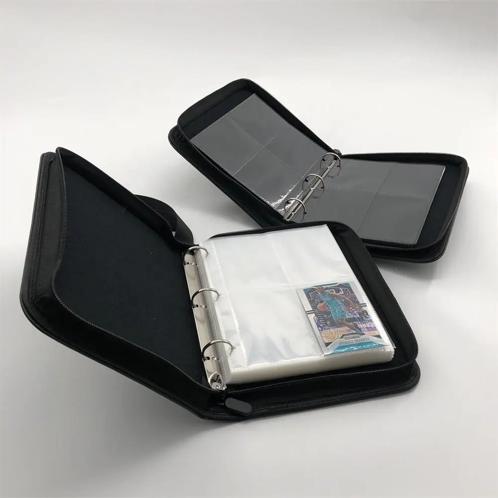 Novo 12 PCS por caixa de couro PU Premium 9 bolsos pasta de cartões AP-08 Toploader