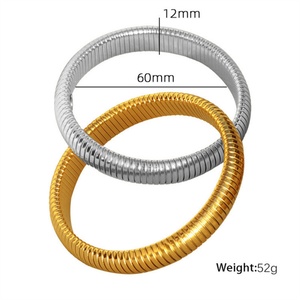 Fashion Personalized Jewelry Gold Stainless Steel <b>Bracelets</b> Stretch Snake <b>Bangle</b> <b>Bracelets</b> for Women Men - Product Image 3