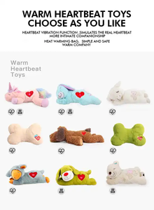 Giocattolo di Peluche a Forma di Cuore con Battito Cardiaco per Cuccioli di Alta Qualità Coperta con Battito Cardiaco per Cani per il Sonno e il Sollievo dall'Ansia - Product Image 3
