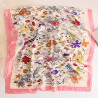 卸売2020新しいデザインインドシルクストールファッション明るい色夏軽量花柄プリント女性シフォンスカーフ