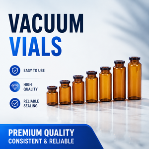 Viales de Vidrio Ámbar para Análisis de COV, 5ml, 10ml, 20ml, para Cromatografía GC, Viales para Muestras de Laboratorio - Product Image 1