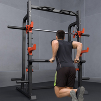 WENDY Équipement de musculation multifonctionnel complet, station de traction haute et basse, Smith Machine, rack à squats avec support de pile de poids