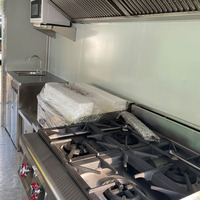 Camion de nourriture Café Hambourg Chariot BBQ Pizza Four Street Food Trailer avec entièrement équipements de cuisine