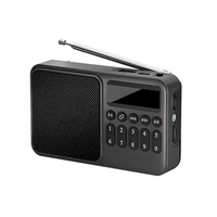 Radio Saku FM Pengisian Daya USB-C Penerimaan Luar Biasa Speaker Jernih dan Jack Headphone Layar LCD Radio FM untuk Berjalan/Berlari/Gym
