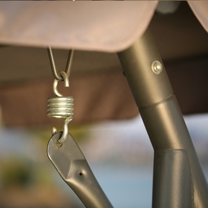 High Quality Outdoor 2-Seater Garden <strong>Swing</strong> Chair Wrought Iron Patio Texlene Canopy Beach Metal <strong>Frame</strong> for Canopy Gazebo Pergola - Product Image 4