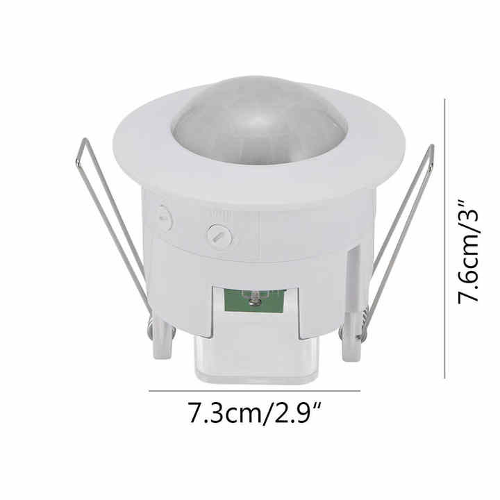 360 Degree Infrared Motion Sensor - 1200W Ceiling Recessed PIR
