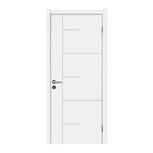 Cheap price economic modeen 96x36 oem service security white interior laminated wood bathroom doors for house