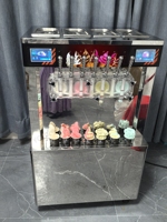 Machine à glace combinée à service rapide, 2 bacs, pour Açaï et Yaourt Glacés, Distributeur Automatique Robotisé, Maquinaria De Heladeria en Chine