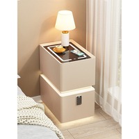 Table de chevet flottante étroite intelligente, moderne, de luxe léger, avec tiroir verrouillable et chargeur sans fil, mobilier de chambre