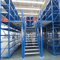 Mezzanine d'entrepôt en acier à plusieurs niveaux avec étagères de stockage multi-niveaux, rayonnage VNA, protection ESD