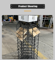 Présentoir de magasin autoportant moderne pour carreaux de porcelaine personnalisables avec support pour pierres et système rotatif