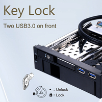 UNESTECH Box esterno multifunzione per HDD SATA da 2,5/3,5 pollici senza vassoio, hot-swap, con USB