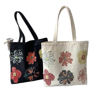 Sacs fourre-tout en toile de coton recyclée, naturels, vierges, personnalisables, avec fermeture éclair - Product Image 3