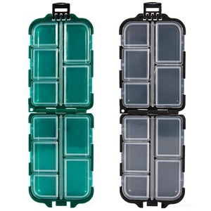 Caja de aparejos de pesca portátil, estuche de almacenamiento impermeable con 10 compartimentos para anzuelos, cabezales de plomada, organizador de accesorios - Product Image 4