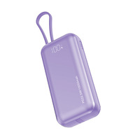 New Fashion PD 22,5 W Schnelllade-Power bank 10000mAh Smart LCD-Display Tragbares Telefon ladegerät mit 2-in-1-Kabeln und Lanyard