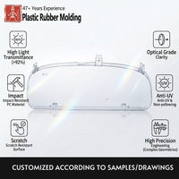 Caja acrílica personalizada de mecanizado CNC, vitrina de plástico transparente/transparente