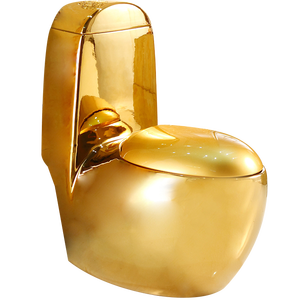 Оптовая продажа, роскошный золотой керамический унитаз - Product Image 4