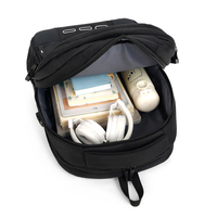 Tas Ransel Laptop Bisnis Anti Air Bahan Nylon Logo Kustom Kapasitas Besar Anti Maling Outdoor Stylish Dengan Usb Unisex