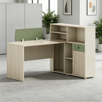 Mobilier de bureau confortable personnel Table de travail et ensemble de chaises combinaison ordinateur bureau financier en bois avec supports à piédestal haut