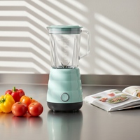 Mixeur Électrique à Bouton Poussoir en Acier Inoxydable 600ml, Vitesse Variable, pour Smoothies/Shakes, Moteur en Cuivre Pur, Usage Domestique