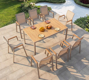 Phật sơn chất lượng cao đúc nhôm đồ gỗ Ngoài Trời Bbq nội thất sân vườn 8 chỗ ngồi - Product Image 1