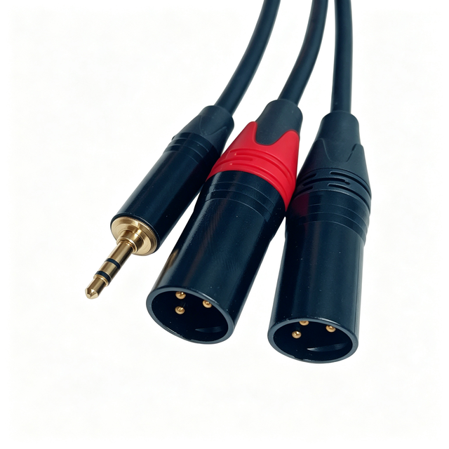 Braid Oxygen-Free Copper XLR Male Jack Cable 6.35mm Balanced 3 Pin 2M for Microphone Speaker Amplifier Guitar Stage