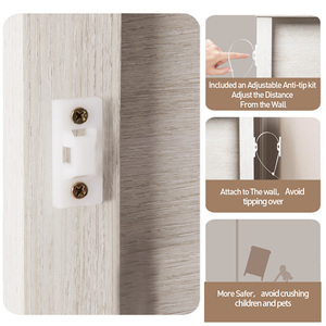Comodino in Stile Rustico con 2 Cassetti in Rattan e Ripiano Aperto, Tavolino da Notte in Legno - Product Image 4
