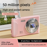 Caméra CCD rétro miniature portable Rolin, caméra de niveau débutant pour étudiants, caméra de vlog, 1080P HD, zoom 16x, écran LCD 2,4 pouces, capteur 1/1,8 pouce