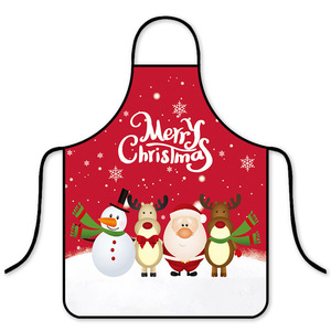 Tablier court personnalisable en sergé pour Noël, design simple, écologique/durable/polyester/coton, lavable, pour restaurant et bar - Product Image 4