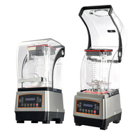 Mixeur Professionnel Commercial Insonorisé pour Smoothies, 6 Lames, 4 Vitesses, 2200W, Anti-fuite, 110V/220V, pour Extérieur et Hôtels