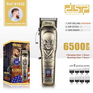Cortadora de Pelo Profesional DSP 6500 RPM, Cuerpo Metálico con 8 Peines para Uso en Salón - Product Image 1