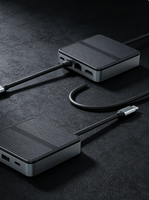 USB C Hub 6 in 1 Multiport Adapter Aluminium Alloy 4K*60Hz untuk Ethernet 1000Mbps Pengisian Daya PD 100W Stok untuk Laptop