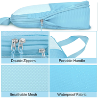 8 cubes de compression de voyage extensibles, imperméables, légers, en polyester, avec fermeture éclair, pour organiser les bagages et les chaussures