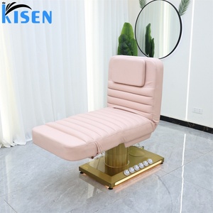 KISEN Beauty Salon Furniture 3 Motors <b>Electric</b> Facial Spa Bed Modern Luxury Foot Control Saloon Massage <b>Table</b> and Bed for Sale - Product Image 2